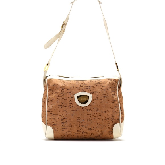Gucci Cork and Leather Shoulder Bag - Picture 1 of 15